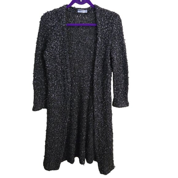 Luis Civit Mohair Wool Boucle Long Line Duster Cardigan Sweater Size S - Picture 1 of 5